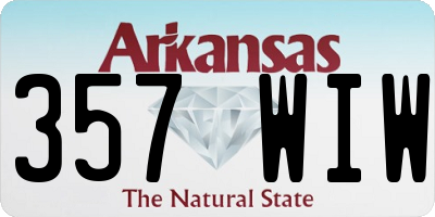 AR license plate 357WIW