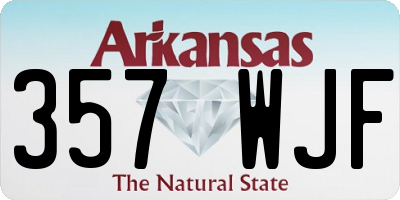 AR license plate 357WJF