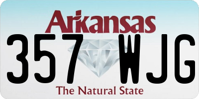 AR license plate 357WJG