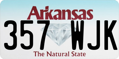 AR license plate 357WJK