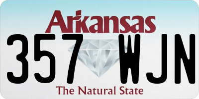 AR license plate 357WJN