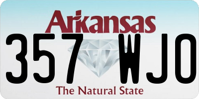 AR license plate 357WJO