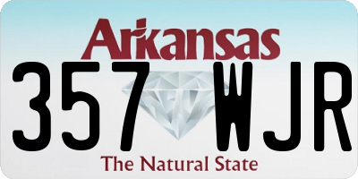 AR license plate 357WJR