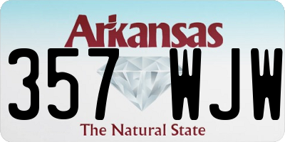 AR license plate 357WJW