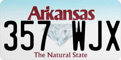 AR license plate 357WJX