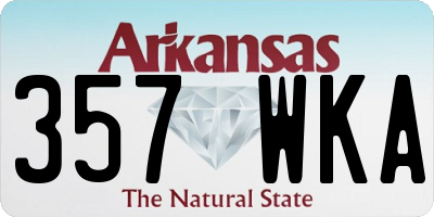 AR license plate 357WKA