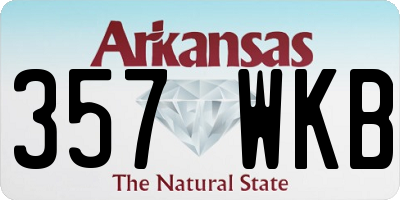 AR license plate 357WKB