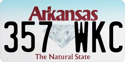 AR license plate 357WKC