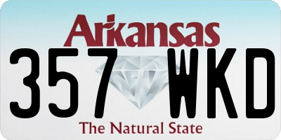 AR license plate 357WKD