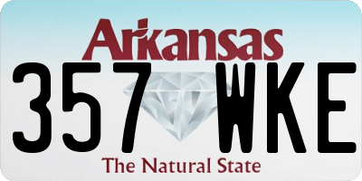 AR license plate 357WKE