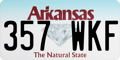 AR license plate 357WKF