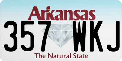 AR license plate 357WKJ