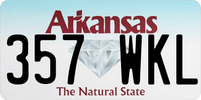 AR license plate 357WKL