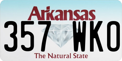 AR license plate 357WKO