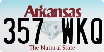 AR license plate 357WKQ