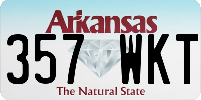 AR license plate 357WKT