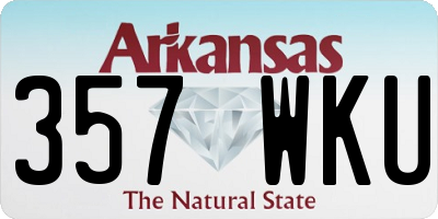 AR license plate 357WKU