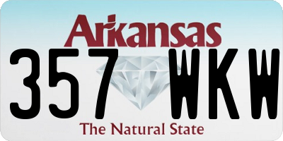 AR license plate 357WKW