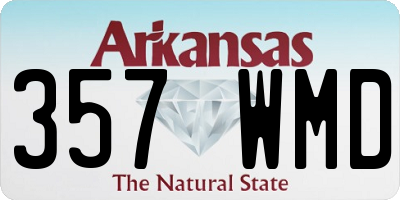 AR license plate 357WMD