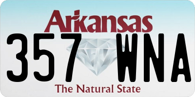 AR license plate 357WNA