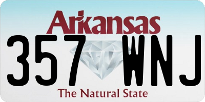 AR license plate 357WNJ