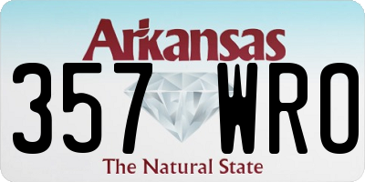 AR license plate 357WRO