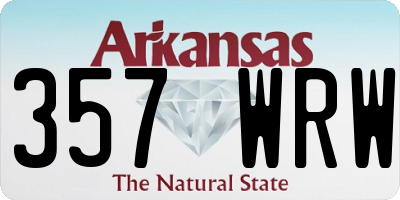 AR license plate 357WRW