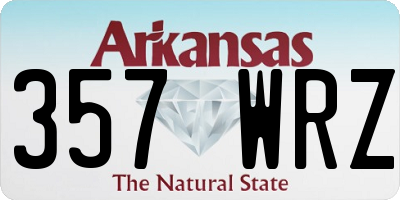 AR license plate 357WRZ