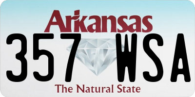 AR license plate 357WSA