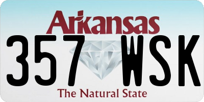 AR license plate 357WSK