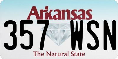 AR license plate 357WSN