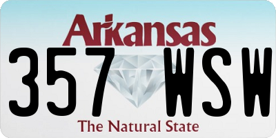 AR license plate 357WSW