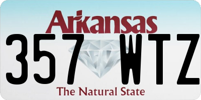 AR license plate 357WTZ