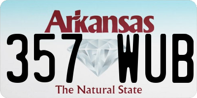 AR license plate 357WUB
