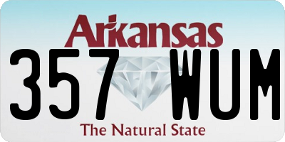 AR license plate 357WUM