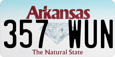 AR license plate 357WUN