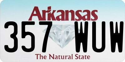 AR license plate 357WUW