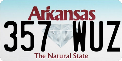 AR license plate 357WUZ