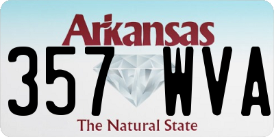 AR license plate 357WVA