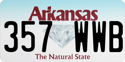 AR license plate 357WWB