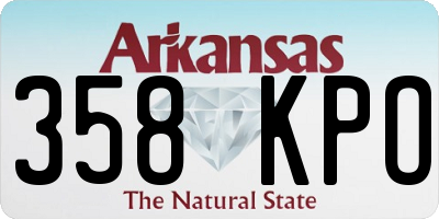 AR license plate 358KPO