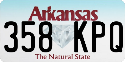 AR license plate 358KPQ