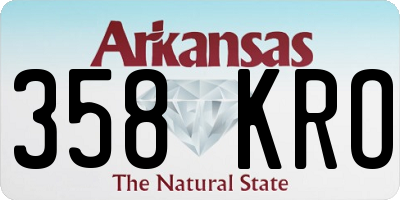 AR license plate 358KRO