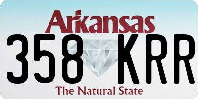 AR license plate 358KRR