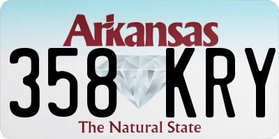 AR license plate 358KRY