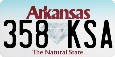 AR license plate 358KSA