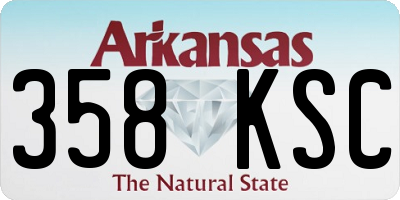 AR license plate 358KSC