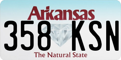 AR license plate 358KSN