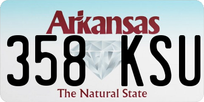 AR license plate 358KSU
