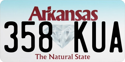 AR license plate 358KUA